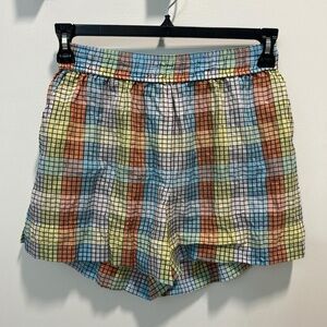 Ganni seersucker shorts